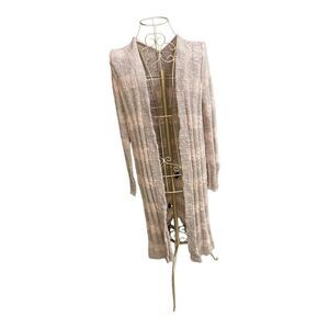 FREE PEOPLE FREE SPIRIT CARDIGAN STRIPED size XS knit cotton linen blend